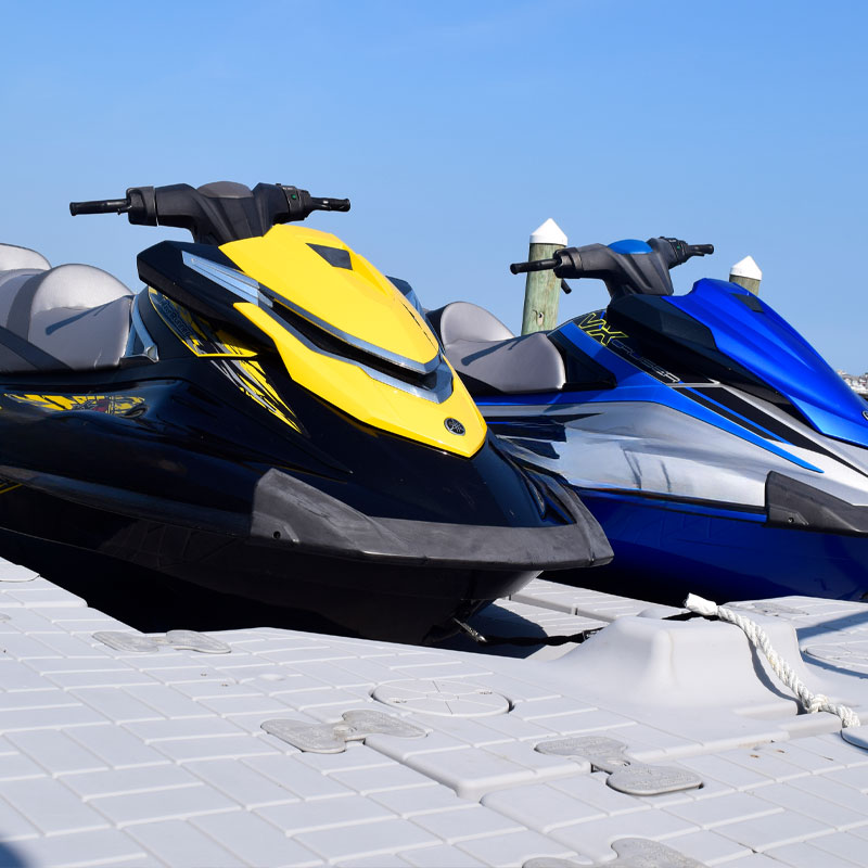 drive on jet ski dock by Snap Dock Miami 